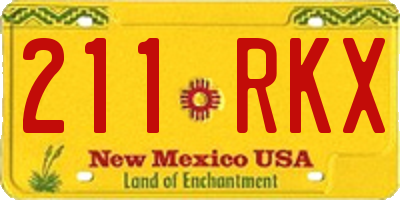 NM license plate 211RKX
