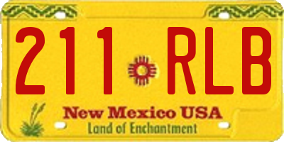 NM license plate 211RLB