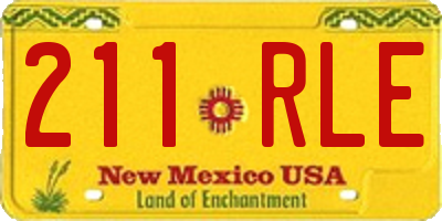 NM license plate 211RLE