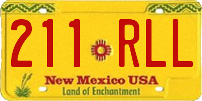 NM license plate 211RLL