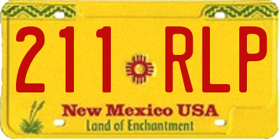 NM license plate 211RLP