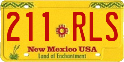 NM license plate 211RLS
