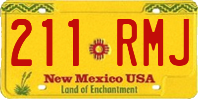 NM license plate 211RMJ