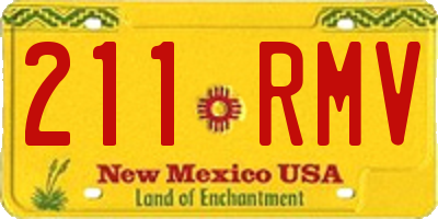 NM license plate 211RMV