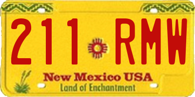 NM license plate 211RMW