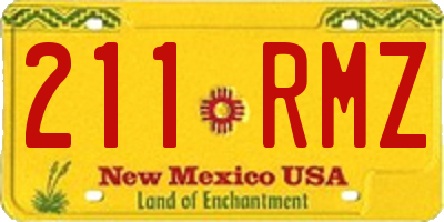 NM license plate 211RMZ
