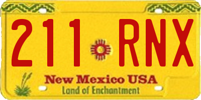 NM license plate 211RNX