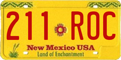 NM license plate 211ROC
