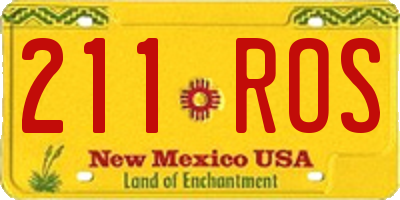 NM license plate 211ROS