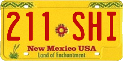 NM license plate 211SHI
