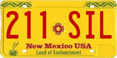 NM license plate 211SIL