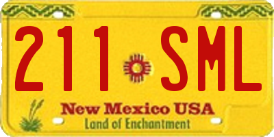 NM license plate 211SML