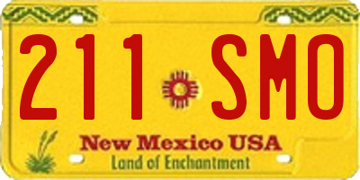 NM license plate 211SMO