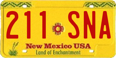 NM license plate 211SNA