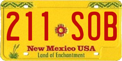 NM license plate 211SOB