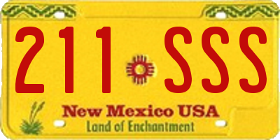 NM license plate 211SSS