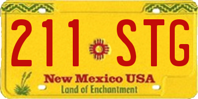 NM license plate 211STG