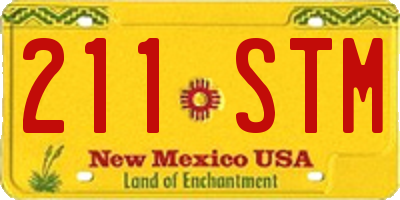 NM license plate 211STM