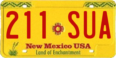 NM license plate 211SUA