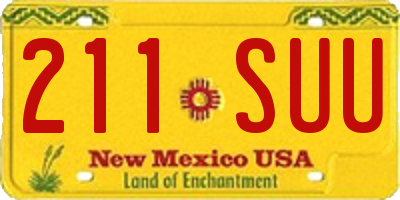 NM license plate 211SUU