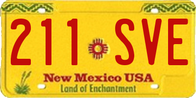 NM license plate 211SVE