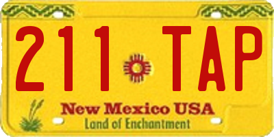 NM license plate 211TAP