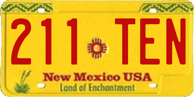 NM license plate 211TEN
