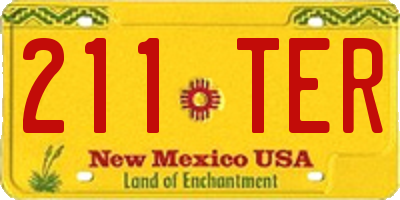 NM license plate 211TER