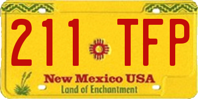 NM license plate 211TFP