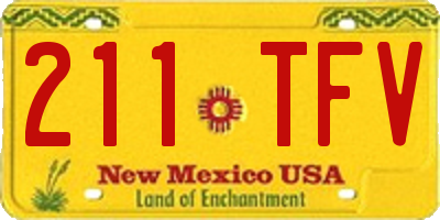 NM license plate 211TFV