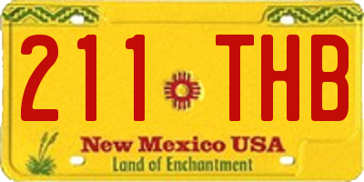 NM license plate 211THB