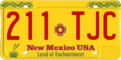 NM license plate 211TJC