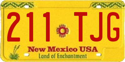 NM license plate 211TJG