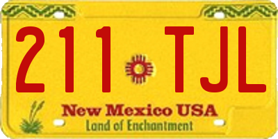 NM license plate 211TJL