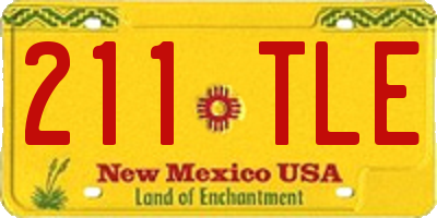 NM license plate 211TLE