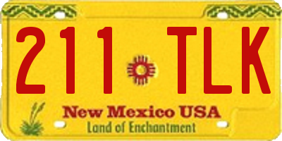 NM license plate 211TLK