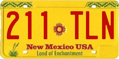 NM license plate 211TLN
