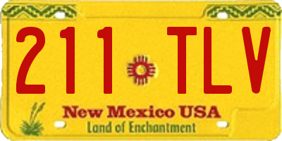 NM license plate 211TLV