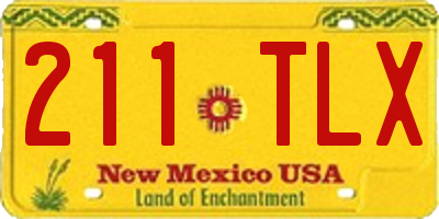 NM license plate 211TLX