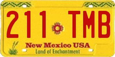 NM license plate 211TMB