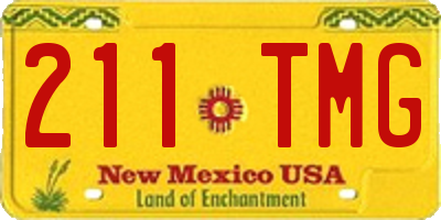 NM license plate 211TMG
