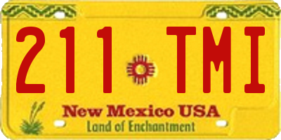 NM license plate 211TMI