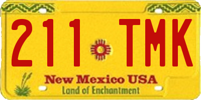 NM license plate 211TMK