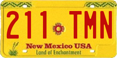 NM license plate 211TMN