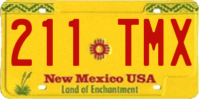 NM license plate 211TMX