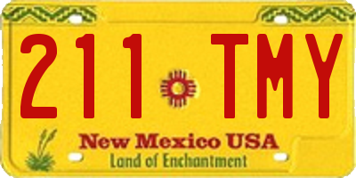 NM license plate 211TMY