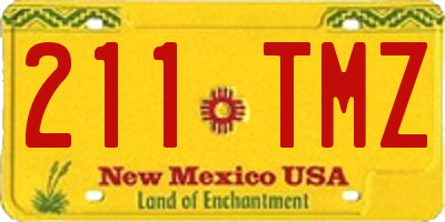 NM license plate 211TMZ