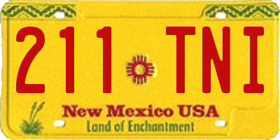 NM license plate 211TNI