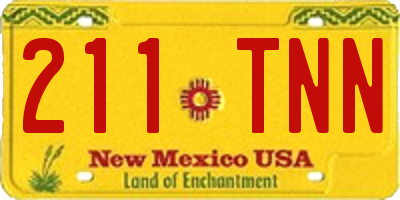 NM license plate 211TNN