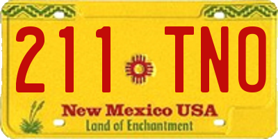 NM license plate 211TNO